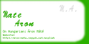 mate aron business card